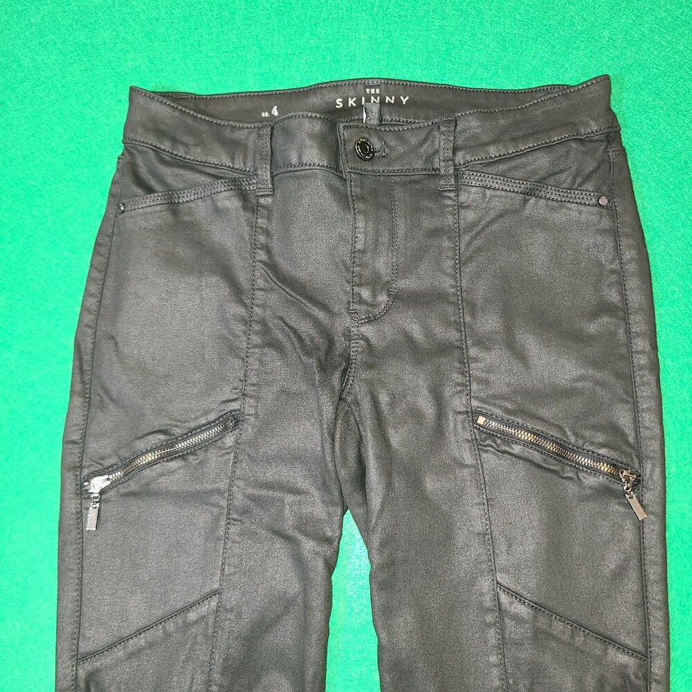 Size 4 women's Whitehouse BlackMarket Black pants. Biker, emo, skinny, moto